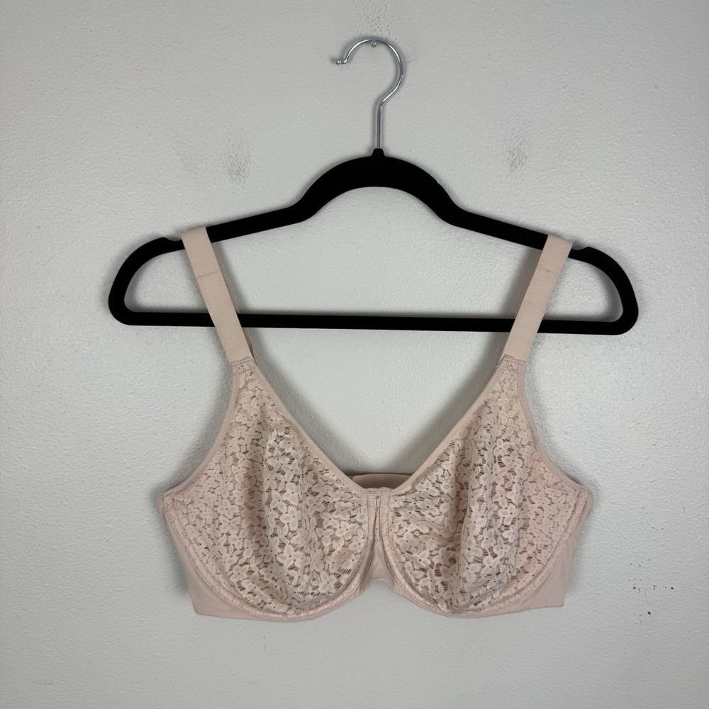 Chantelle 40D Norah Comfort Underwire Bra 13F1 Beige Lace Unlined Underwire
